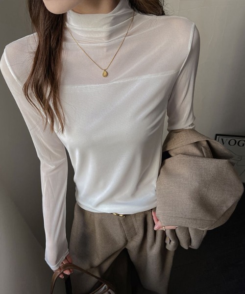 SallyLunn(サリーラン)の「シースルーマルチトップス(その他トップス・レディース・ブラウン/ホワイト/ブラック・LARGE/MEDIUM)」の2枚目の写真