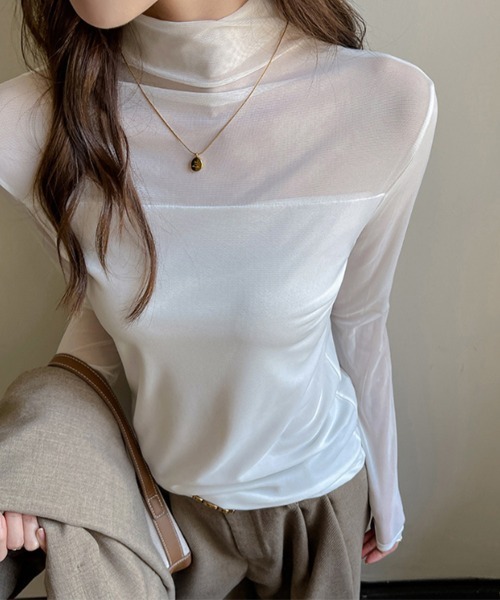 SallyLunn(サリーラン)の「シースルーマルチトップス(その他トップス・レディース・ブラウン/ホワイト/ブラック・LARGE/MEDIUM)」の8枚目の写真