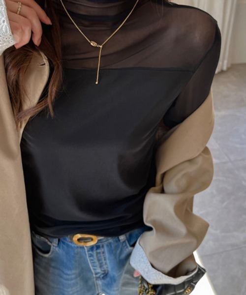 SallyLunn(サリーラン)の「シースルーマルチトップス(その他トップス・レディース・ブラウン/ホワイト/ブラック・LARGE/MEDIUM)」の10枚目の写真