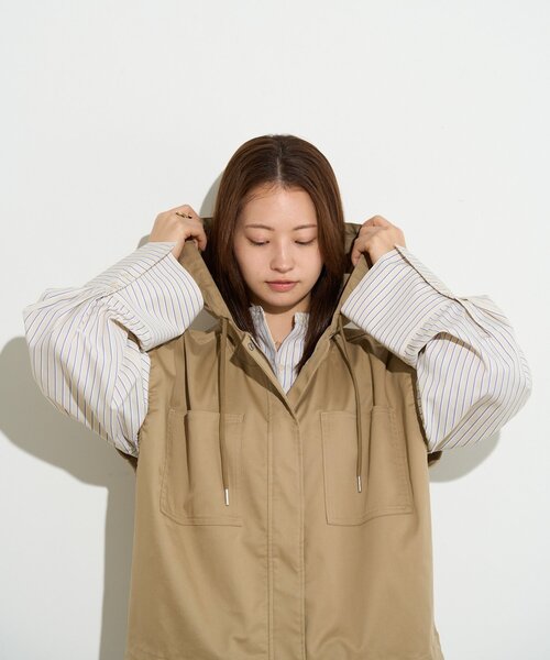 BIRTHDAY BAR（バースデイバー）の「【B-DAY STORE】フーディーベスト　レディス（ベスト・レディース・ベージュ/ネイビー・0）」の6枚目の写真