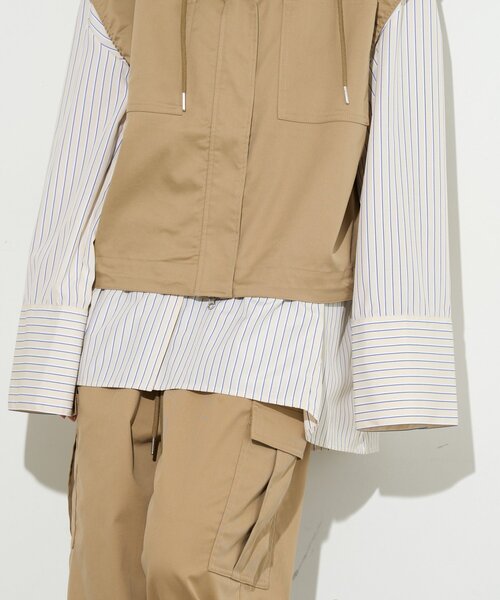 BIRTHDAY BAR（バースデイバー）の「【B-DAY STORE】フーディーベスト　レディス（ベスト・レディース・ベージュ/ネイビー・0）」の20枚目の写真