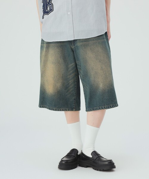 BEAMS HEART(ビームスハート)の「ブラスト ワイドデニム ショーツ(その他パンツ・メンズ・ブラック/ネイビー・SMALL/LARGE/MEDIUM)」の20枚目の写真