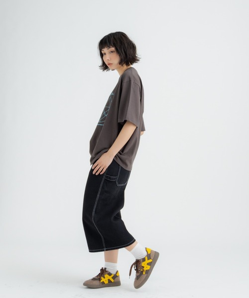 FLUKE HOLIC(フロックホリック)の「Circle print logo TEE(Tシャツ/カットソー・レディース・ホワイト/ブラウン/ネイビー・SMALL/MEDIUM/LARGE)」の12枚目の写真