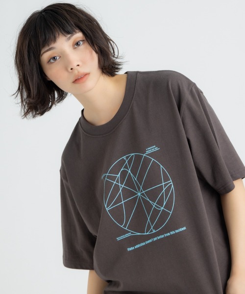 FLUKE HOLIC(フロックホリック)の「Circle print logo TEE(Tシャツ/カットソー・レディース・ホワイト/ブラウン/ネイビー・SMALL/MEDIUM/LARGE)」の19枚目の写真