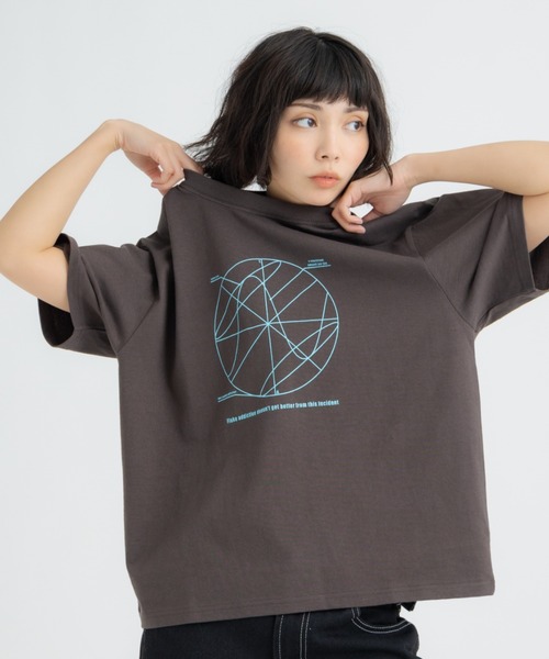 FLUKE HOLIC(フロックホリック)の「Circle print logo TEE(Tシャツ/カットソー・レディース・ホワイト/ブラウン/ネイビー・SMALL/MEDIUM/LARGE)」の18枚目の写真