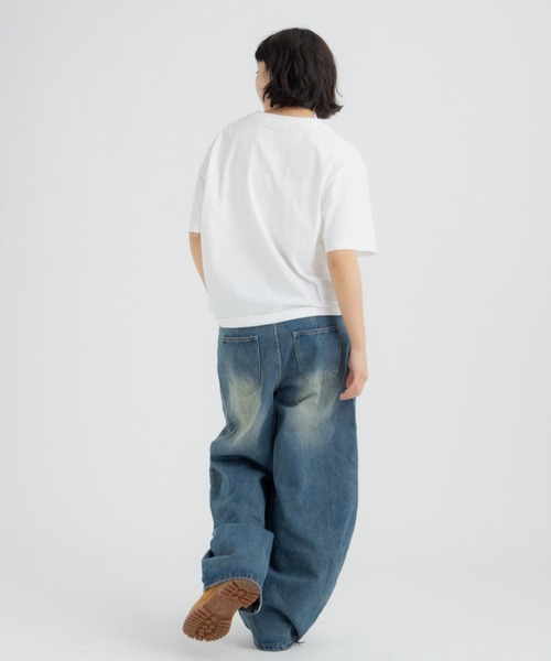 FLUKE HOLIC(フロックホリック)の「Circle print logo TEE(Tシャツ/カットソー・レディース・ホワイト/ブラウン/ネイビー・SMALL/MEDIUM/LARGE)」の9枚目の写真