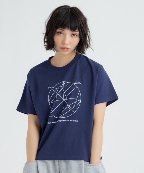 FLUKE HOLIC(フロックホリック)の「Circle print logo TEE(Tシャツ/カットソー・レディース・ホワイト/ブラウン/ネイビー・SMALL/MEDIUM/LARGE)」の22枚目の写真