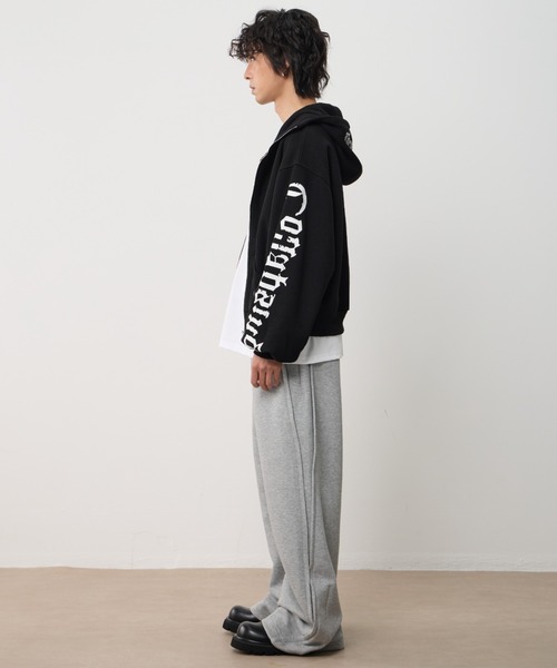 AsRiRe(アスリレイ)の「26ss Sleeve Logo Oversized Hoodie /スリーブロゴオーバーサイズパーカー(パーカー・メンズ・グレー/ブラック・L)」の8枚目の写真