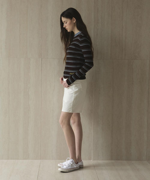 STUDIO&PARC(スタジオアンドパルク)の「Wool 100% Striped Knit_Brown(ニット/セーター・レディース・ブラウン・FREE)」の3枚目の写真
