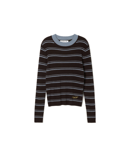 STUDIO&PARC(スタジオアンドパルク)の「Wool 100% Striped Knit_Brown(ニット/セーター・レディース・ブラウン・FREE)」の6枚目の写真