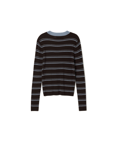 STUDIO&PARC(スタジオアンドパルク)の「Wool 100% Striped Knit_Brown(ニット/セーター・レディース・ブラウン・FREE)」の7枚目の写真