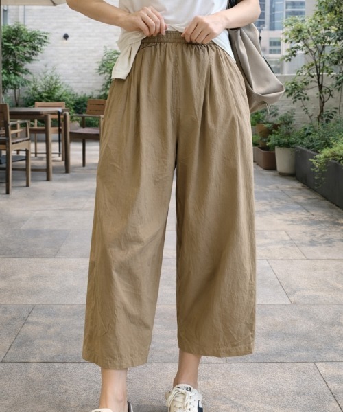 mielu(ミエル)の「九分丈カジュアルパンツ(その他パンツ・レディース・ベージュ/ネイビー/ライトベージュ・LARGE/MEDIUM)」の4枚目の写真
