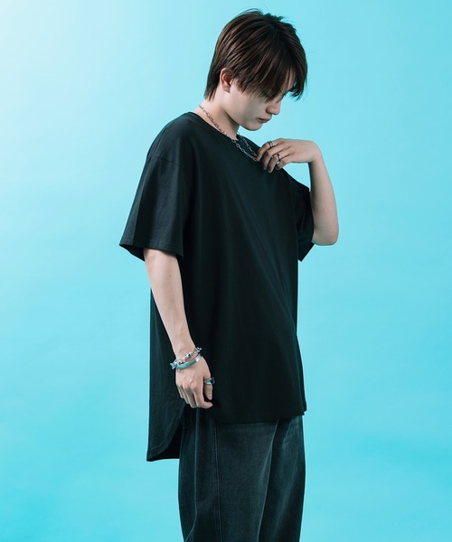 improves(インプローブス)の「ラウンドヘム 半袖Tシャツ(Tシャツ/カットソー・メンズ・杢グレー/ブラック/ホワイト・X-LARGE/LARGE/MEDIUM)」の2枚目の写真