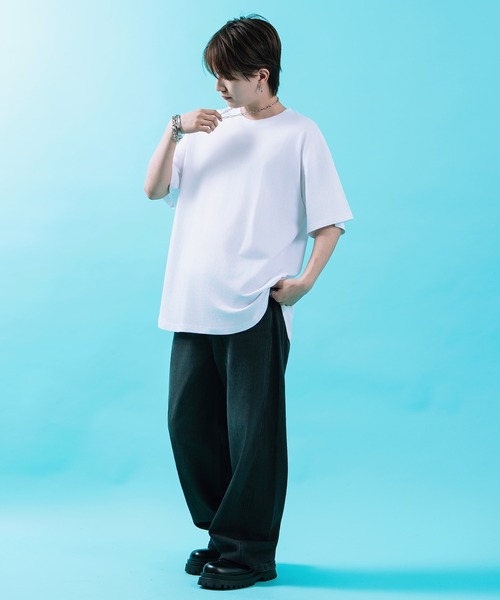 improves(インプローブス)の「ラウンドヘム 半袖Tシャツ(Tシャツ/カットソー・メンズ・杢グレー/ブラック/ホワイト・X-LARGE/LARGE/MEDIUM)」の7枚目の写真