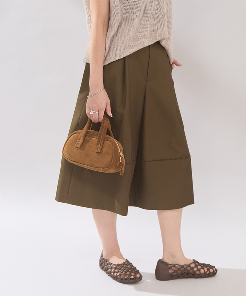 JOURNAL STANDARD（ジャーナルスタンダード）の「【osedit】チノワイドマッキンキュロット（チノパンツ・レディース・ブラック/ブラウン・36/38）」の2枚目の写真