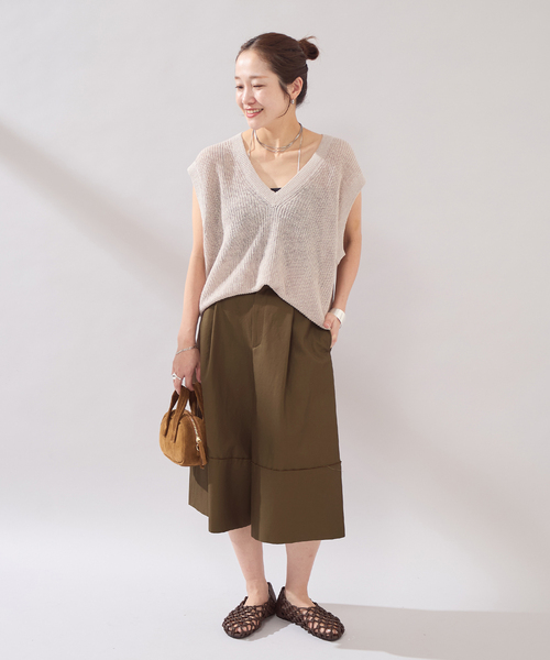 JOURNAL STANDARD（ジャーナルスタンダード）の「【osedit】チノワイドマッキンキュロット（チノパンツ・レディース・ブラック/ブラウン・36/38）」の20枚目の写真