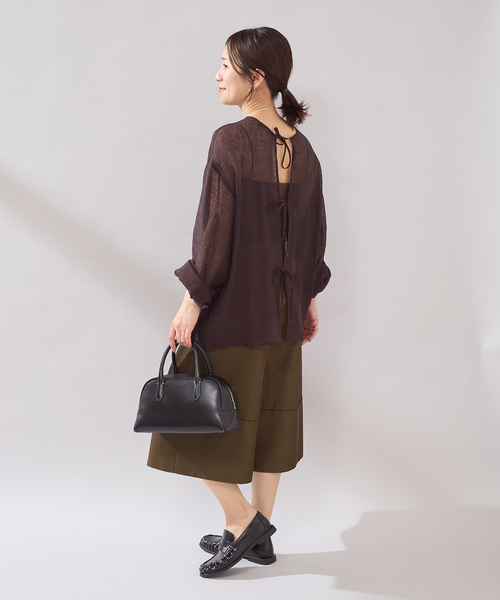 JOURNAL STANDARD（ジャーナルスタンダード）の「【osedit】チノワイドマッキンキュロット（チノパンツ・レディース・ブラック/ブラウン・36/38）」の14枚目の写真