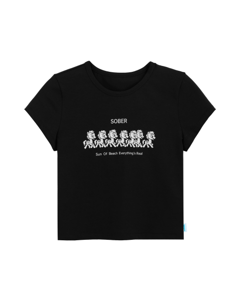LOTSYOU(ロッツユー)の「LOTSYOU_Sober Parade T-shirt BLACK(Tシャツ/カットソー・レディース・その他・SMALL)」の3枚目の写真