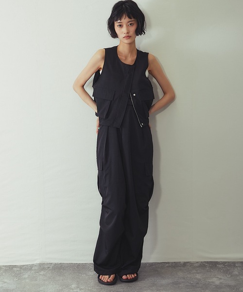 ANOTHER S(アナザーエス)の「「セットアップ対応」2wayワッシャーサロペットパンツ(サロペット/オーバーオール・レディース・ブラウン/アイボリー/ブラック・FREE)」の11枚目の写真