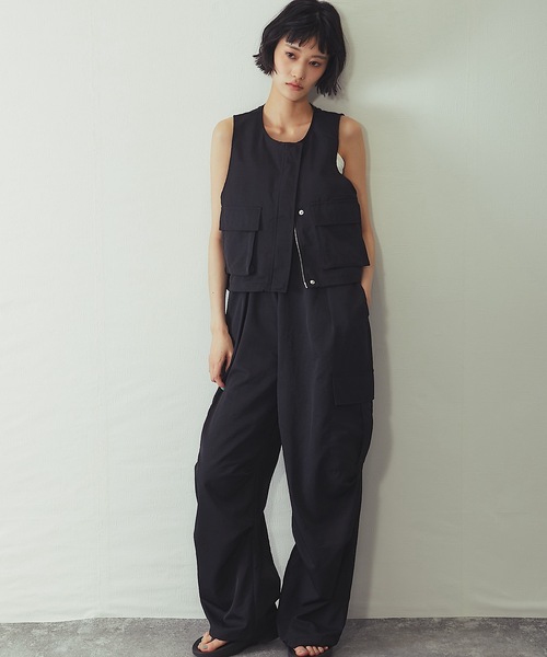 ANOTHER S(アナザーエス)の「「セットアップ対応」2wayワッシャーサロペットパンツ(サロペット/オーバーオール・レディース・ブラウン/アイボリー/ブラック・FREE)」の5枚目の写真