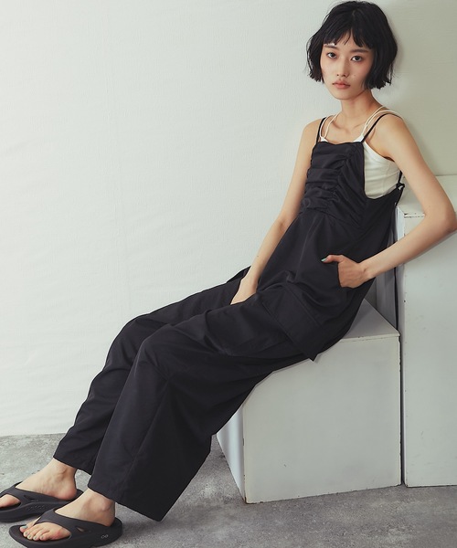 ANOTHER S(アナザーエス)の「「セットアップ対応」2wayワッシャーサロペットパンツ(サロペット/オーバーオール・レディース・ブラウン/アイボリー/ブラック・FREE)」の9枚目の写真
