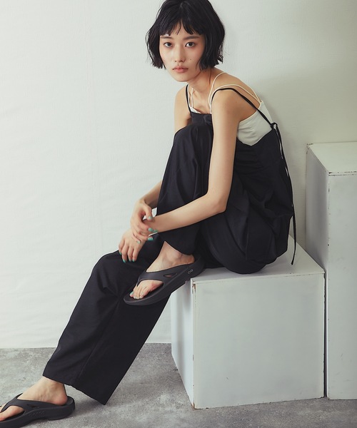 ANOTHER S(アナザーエス)の「「セットアップ対応」2wayワッシャーサロペットパンツ(サロペット/オーバーオール・レディース・ブラウン/アイボリー/ブラック・FREE)」の6枚目の写真