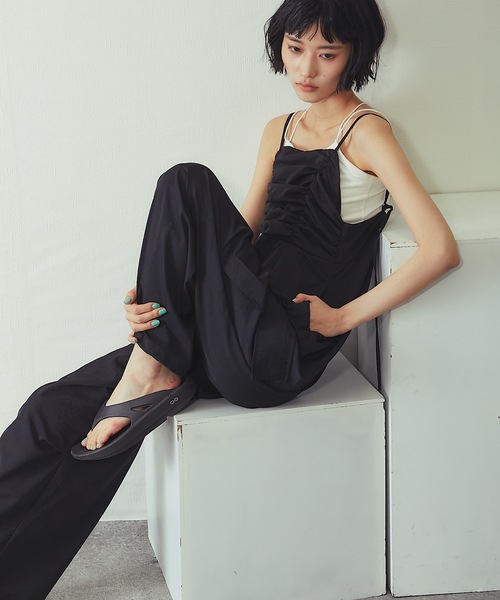 ANOTHER S(アナザーエス)の「「セットアップ対応」2wayワッシャーサロペットパンツ(サロペット/オーバーオール・レディース・ブラウン/アイボリー/ブラック・FREE)」の13枚目の写真