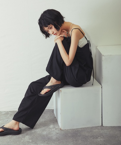 ANOTHER S(アナザーエス)の「「セットアップ対応」2wayワッシャーサロペットパンツ(サロペット/オーバーオール・レディース・ブラウン/アイボリー/ブラック・FREE)」の18枚目の写真