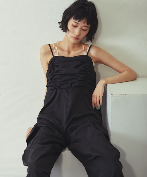 ANOTHER S(アナザーエス)の「「セットアップ対応」2wayワッシャーサロペットパンツ(サロペット/オーバーオール・レディース・ブラウン/アイボリー/ブラック・FREE)」の12枚目の写真