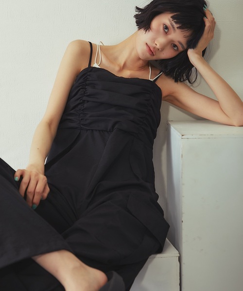 ANOTHER S(アナザーエス)の「「セットアップ対応」2wayワッシャーサロペットパンツ(サロペット/オーバーオール・レディース・ブラウン/アイボリー/ブラック・FREE)」の16枚目の写真