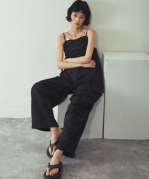 ANOTHER S(アナザーエス)の「「セットアップ対応」2wayワッシャーサロペットパンツ(サロペット/オーバーオール・レディース・ブラウン/アイボリー/ブラック・FREE)」の19枚目の写真
