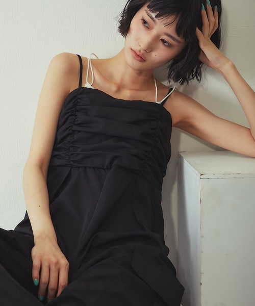 ANOTHER S(アナザーエス)の「「セットアップ対応」2wayワッシャーサロペットパンツ(サロペット/オーバーオール・レディース・ブラウン/アイボリー/ブラック・FREE)」の10枚目の写真