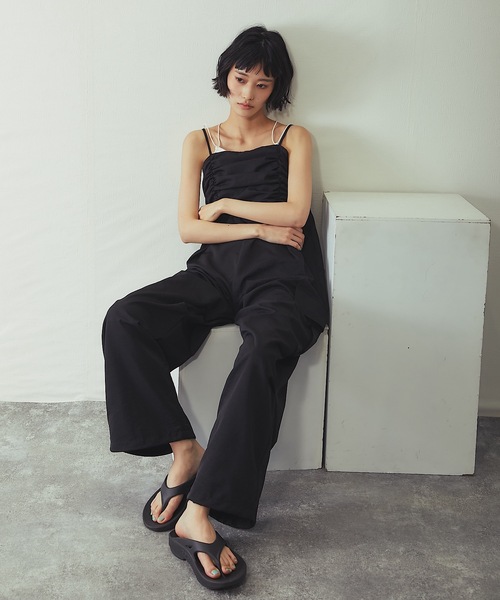 ANOTHER S(アナザーエス)の「「セットアップ対応」2wayワッシャーサロペットパンツ(サロペット/オーバーオール・レディース・ブラウン/アイボリー/ブラック・FREE)」の17枚目の写真