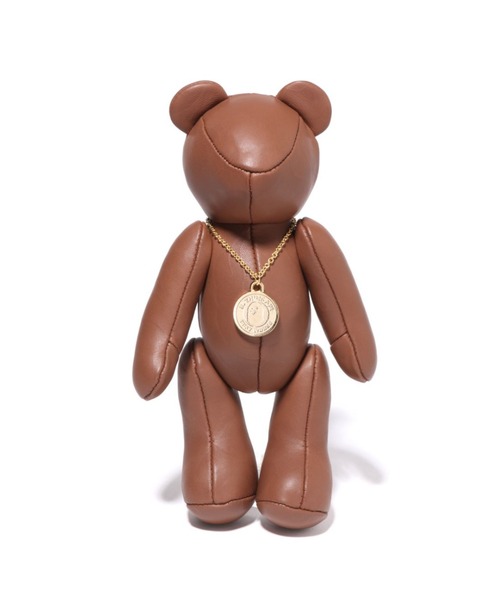 A BATHING APE(アベイシングエイプ)の「SOLID CAMO LEATHER BEAR PLUSH DOLL 25CM(フィギュア・メンズ・ブラック/ブラウン・FREE)」の1枚目の写真
