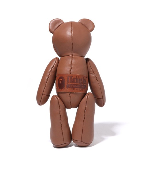 A BATHING APE(アベイシングエイプ)の「SOLID CAMO LEATHER BEAR PLUSH DOLL 25CM(フィギュア・メンズ・ブラック/ブラウン・FREE)」の4枚目の写真