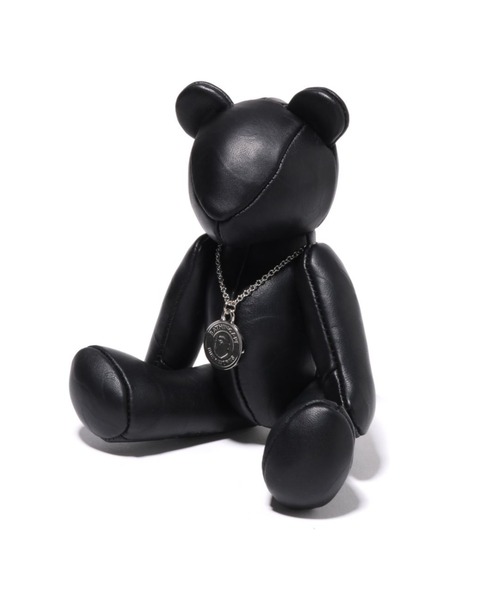 A BATHING APE(アベイシングエイプ)の「SOLID CAMO LEATHER BEAR PLUSH DOLL 25CM(フィギュア・メンズ・ブラック/ブラウン・FREE)」の5枚目の写真