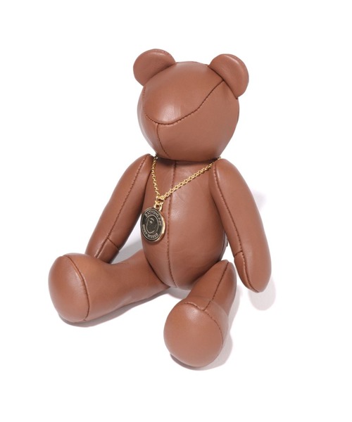 A BATHING APE(アベイシングエイプ)の「SOLID CAMO LEATHER BEAR PLUSH DOLL 25CM(フィギュア・メンズ・ブラック/ブラウン・FREE)」の6枚目の写真