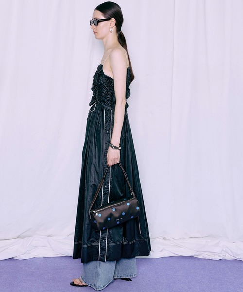 MAISON SPECIAL(メゾンスペシャル)の「Sporty Cami Dress/スポーティキャミワンピース(ワンピース・レディース・ブラック/ライトイエロー・36/38)」の6枚目の写真
