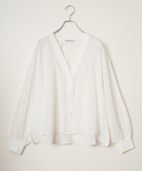 LBC（エルビーシー）の「シアーシャツカーディガン（カーディガン/ボレロ・レディース・ブラック/オフホワイト/ミント・M）」の22枚目の写真