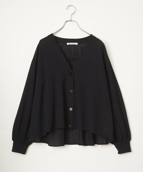 LBC（エルビーシー）の「シアーシャツカーディガン（カーディガン/ボレロ・レディース・ブラック/オフホワイト/ミント・M）」の18枚目の写真