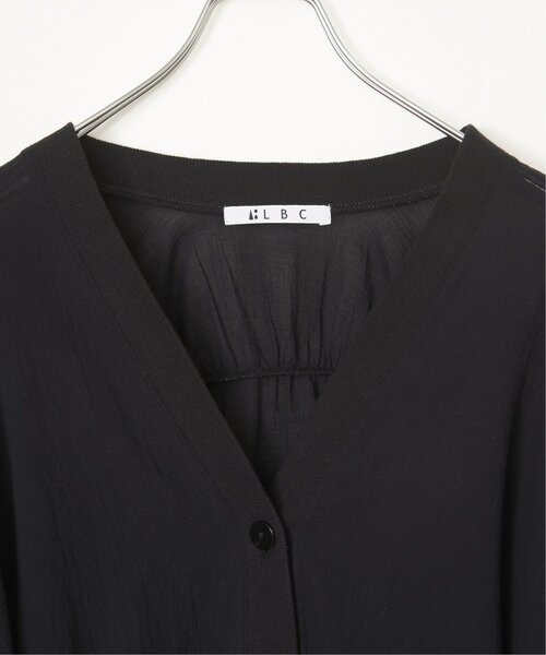 LBC（エルビーシー）の「シアーシャツカーディガン（カーディガン/ボレロ・レディース・ブラック/オフホワイト/ミント・M）」の16枚目の写真