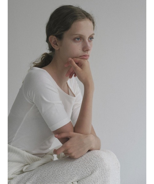 NOWNS（ナウンス）の「Lyse | Half sleeve tee（Tシャツ/カットソー・レディース・ブラック/アイボリー・FREE）」の14枚目の写真