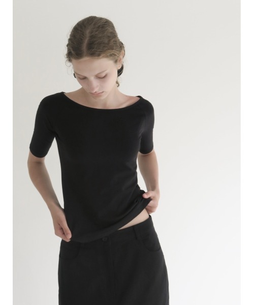 NOWNS（ナウンス）の「Lyse | Half sleeve tee（Tシャツ/カットソー・レディース・ブラック/アイボリー・FREE）」の20枚目の写真