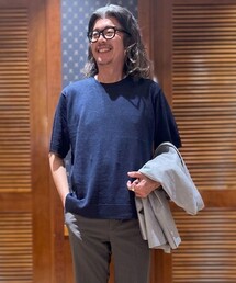 ◆オンラインストア限定◆ ペーパーヤーン クルーネック ショートスリーブ サマーセーター