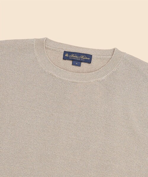 BROOKS BROTHERS(ブルックスブラザーズ)の「◆オンラインストア限定◆ ペーパーヤーン クルーネック ショートスリーブ サマーセーター(ニット/セーター・メンズ・グリーン/グレー/ネイビー/ベージュ・LARGE/MEDIUM/SMALL/X-LARGE)」の9枚目の写真
