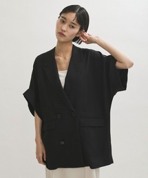 ADAM ET ROPE' | 【サステナブル】ショートスリーブシャツジャケット(テーラードジャケット)