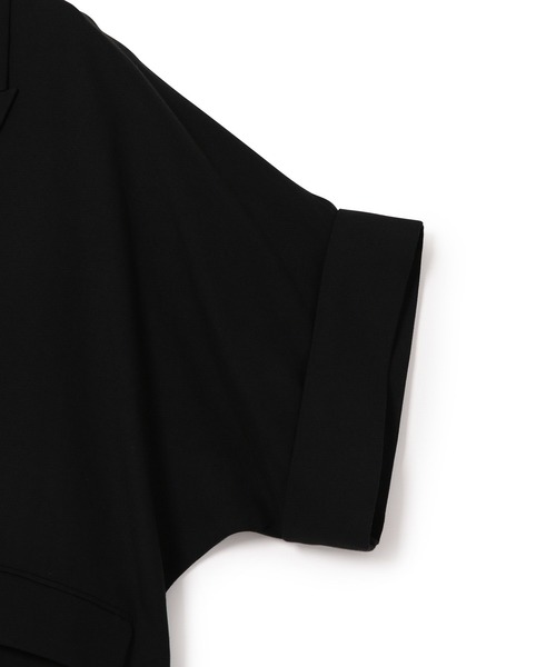 ADAM ET ROPE'（アダムエロペ）の「【サステナブル】ショートスリーブシャツジャケット（テーラードジャケット・レディース・キナリ/ダークブラウン/ブラック・FREE）」の22枚目の写真