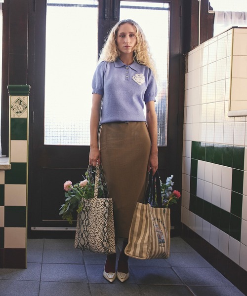 Cath Kidston(キャスキッドソン)の「フラワーマーケット イーストウエスト トートバッグ Cath Stripe(トートバッグ・レディース・ブルー・FREE)」の9枚目の写真