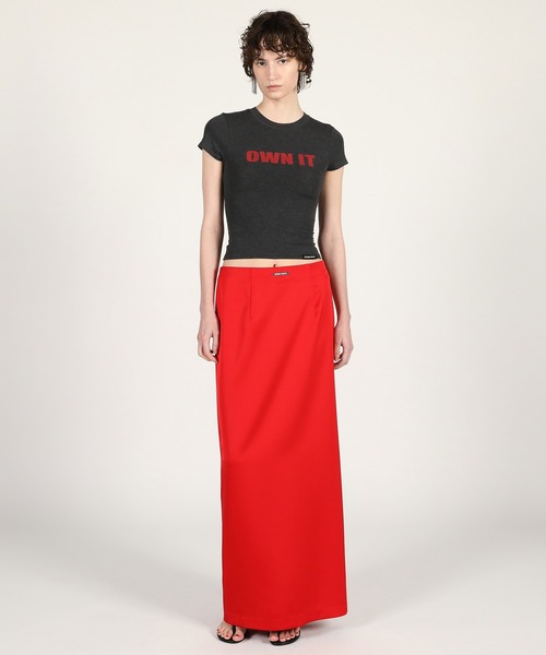 PRANK PROJECT（プランクプロジェクト）の「【2026Summer Pre-Order】ナローマキシスカート / Narrow Maxi Skirt（スカート・レディース・ブラウン/レッド/ブラック・36/38）」の6枚目の写真