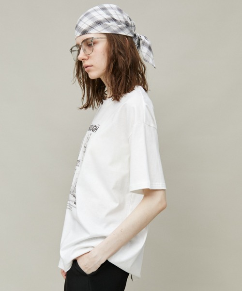 Auntie Rosa Holiday(アンティローザホリデー)の「フォトプリントロゴオーバーサイズTシャツ / 汗染み防止加工(Tシャツ/カットソー・レディース・オフホワイト/グレー・FREE)」の15枚目の写真